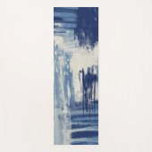 Abstract blauw en ivoor yogamat (Voorkant)