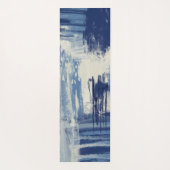 Abstract blauw en ivoor yogamat (Achterkant)