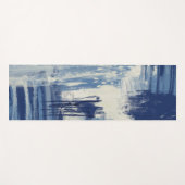 Abstract blauw en ivoor yogamat (Voorkant (horizontaal))