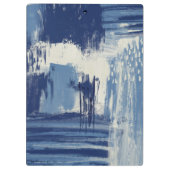 Abstract Blauw en Ivoorkleurig Klembord (Achterkant)