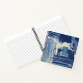 Abstract Blauw en Ivoorkleurig Notitieboek (Binnen)