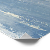 Abstract Blauw en Ivoorkleurig Poster (Hoek)