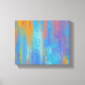 Abstract blauw en Oranje Canvas Afdruk (Voorkant)