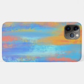 Abstract Blauw en Oranje Case-Mate iPhone Case (Achterkant (horizontaal))