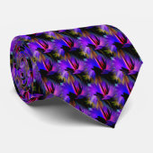 Abstract blauw en Paars ontwerp Stropdas (Opgerold)