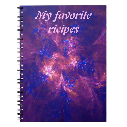 Abstract blauw en Paarse Notitieboek (Voorkant)