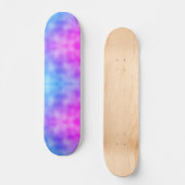 Abstract Blauw en Paarse Patroon Skateboard (Voorkant)