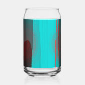 Abstract blauw en rood 709 blikvorm glas (Links)