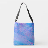 Abstract Blauw en Roze Bubble Mermaid Ocean Crossbody Tas (Achterkant)