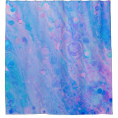 Abstract Blauw en Roze Bubble Mermaid Ocean Douchegordijn (Voorkant)