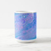 Abstract Blauw en Roze Bubble Mermaid Ocean Koffiemok (Center)
