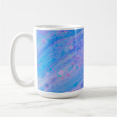Abstract Blauw en Roze Bubble Mermaid Ocean Koffiemok (Links)