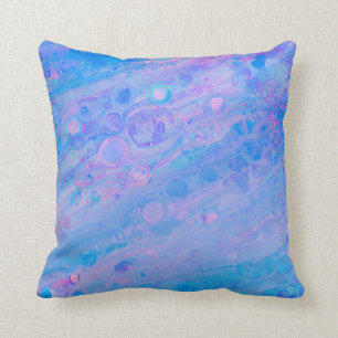 Abstract Blauw en Roze Bubble Mermaid Ocean Kussen