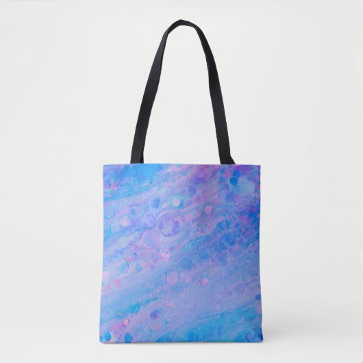 Abstract Blauw en Roze Bubble Mermaid Ocean Tote Bag (Voorkant)