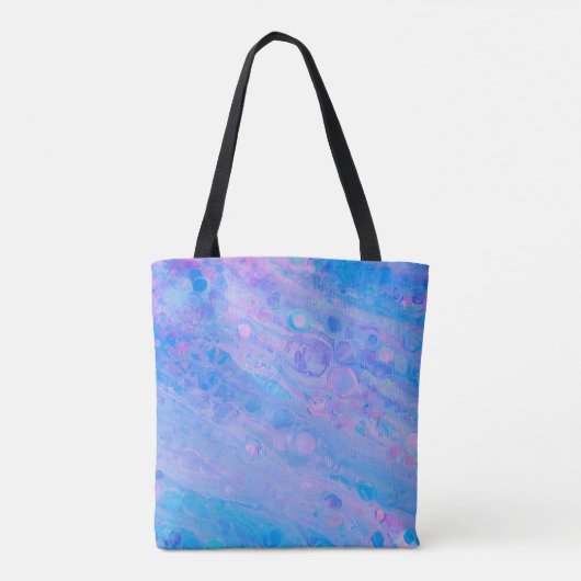 Abstract Blauw en Roze Bubble Mermaid Ocean Tote Bag (Achterkant)