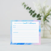 Abstract Blauw en Roze Gepersonaliseerde Ontvang K (Staand voorkant)