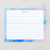 Abstract Blauw en Roze Gepersonaliseerde Ontvang K (Achterkant)