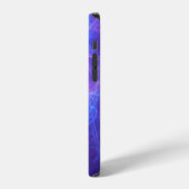 Abstract blauw en roze spiraalvormige fractal iPhone hoesje (Linkerkant)