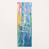 Abstract blauw en roze yogamat (Voorkant)