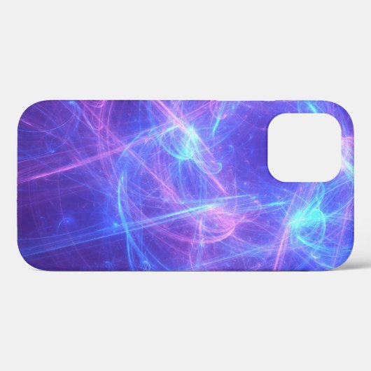 Abstract Blauw en Roze Zirly Fractal Case-Mate iPhone Case (Achterkant (horizontaal))