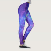 Abstract Blauw en Roze Zirly Fractal Leggings (Rechts)