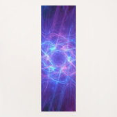 Abstract Blauw en Roze Zirly Fractal Yogamat (Voorkant)