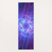 Abstract Blauw en Roze Zirly Fractal Yogamat (Achterkant)