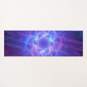 Abstract Blauw en Roze Zirly Fractal Yogamat (Voorkant (horizontaal))