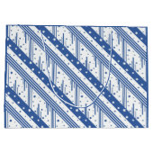 Abstract blauw en wit groot cadeauzakje (Achterkant)