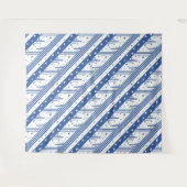 Abstract blauw en wit wandkleed (Voorkant (horizontaal))