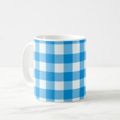 Abstract blauw en witte buffel koffiemok (Voorkant links)