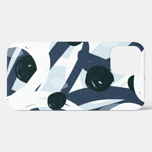 Abstract blauw en zeemanspenseelschilderij illus Case-Mate iPhone case (Achterkant (horizontaal))