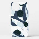 Abstract blauw en zeemanspenseelschilderij illus Case-Mate iPhone case (Achterkant)