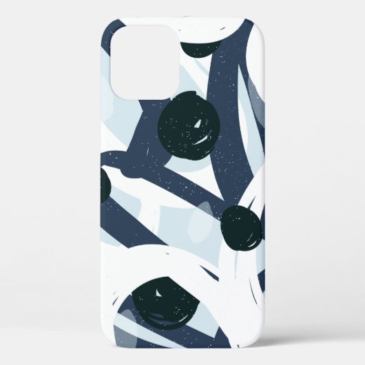 Abstract blauw en zeemanspenseelschilderij illus Case-Mate iPhone case (Achterkant)