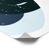 Abstract blauw en zeemanspenseelschilderij illus poster (Hoek)