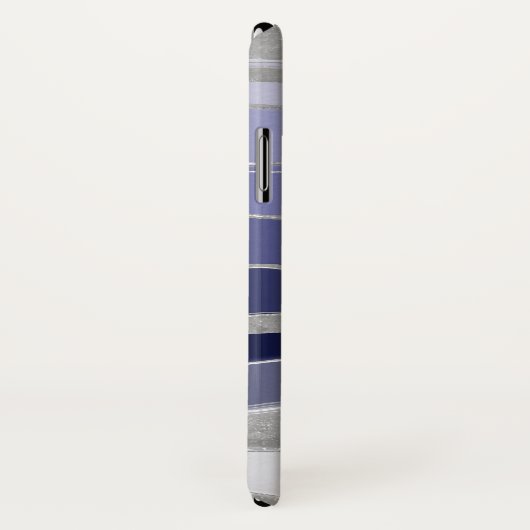 Abstract blauw en zilver gepersonaliseerd Case-Mate iPhone case (Achterkant / rechts)