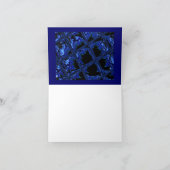 Abstract Blauw en Zwart Dank Je Bedankkaart (Binnen)