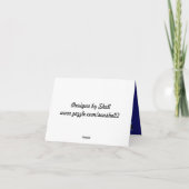 Abstract Blauw en Zwart Dank Je Bedankkaart (Achterkant)