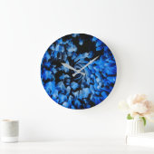 abstract blauw en zwart glas grote klok (Huis)