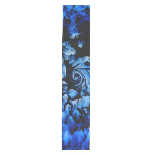 Abstract blauw en zwart glas medium tafelloper (Voorkant)