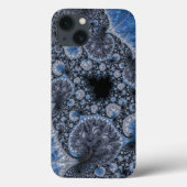 Abstract Blauw en zwart Intricate Fractal Case-Mate iPhone Case (Achterkant)