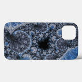Abstract Blauw en zwart Intricate Fractal Case-Mate iPhone Case (Achterkant (horizontaal))