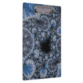 Abstract Blauw en zwart Intricate Fractal Klembord (Rechts)