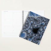 Abstract Blauw en zwart Intricate Fractal Planner (Display)