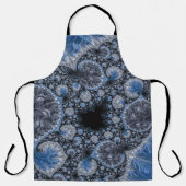 Abstract Blauw en zwart Intricate Fractal Schort (Voorkant)