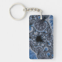 Abstract Blauw en zwart Intricate Fractal