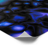 Abstract blauw en zwart patroon poster (Hoek)