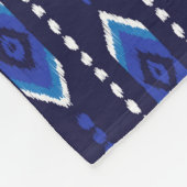 Abstract blauw fleece deken (Hoek)