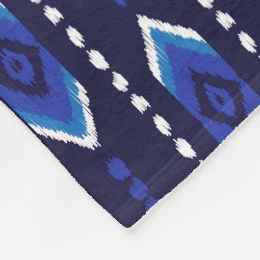 Abstract blauw fleece deken (Hoek)