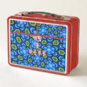 Abstract blauw Floral Patroon (Achterkant)